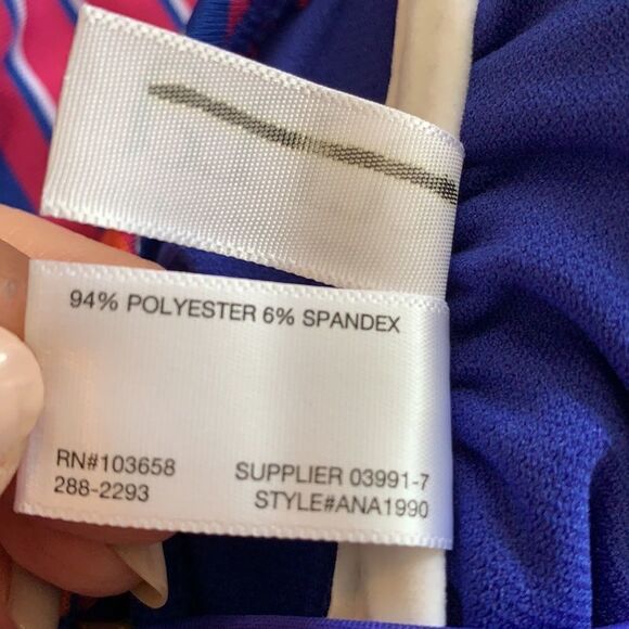 NWT a.n.a multi striped tankini swimsuit top - Picture 9 of 9
